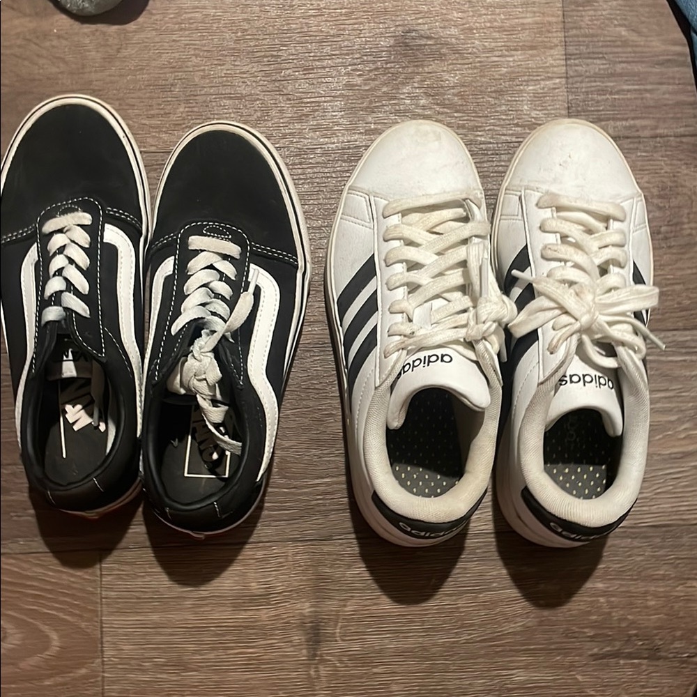 Adidas and vans Black and White Sneakers